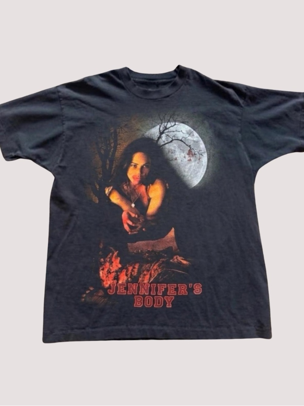 Jennifer's Body Black Graphic Tee - Moonlight Horror Design